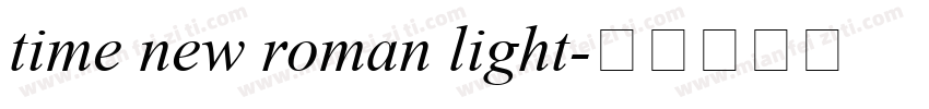 time new roman light字体转换